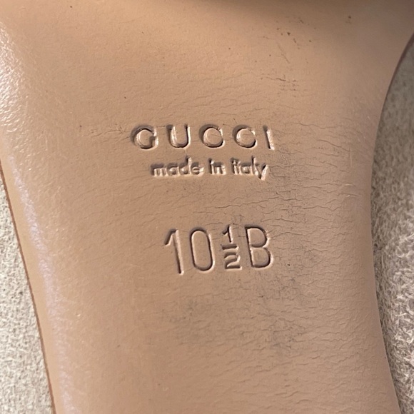 Gucci Beige Suede Malibu Bamboo Heel Pointed Toe Pumps - Picture 12 of 14